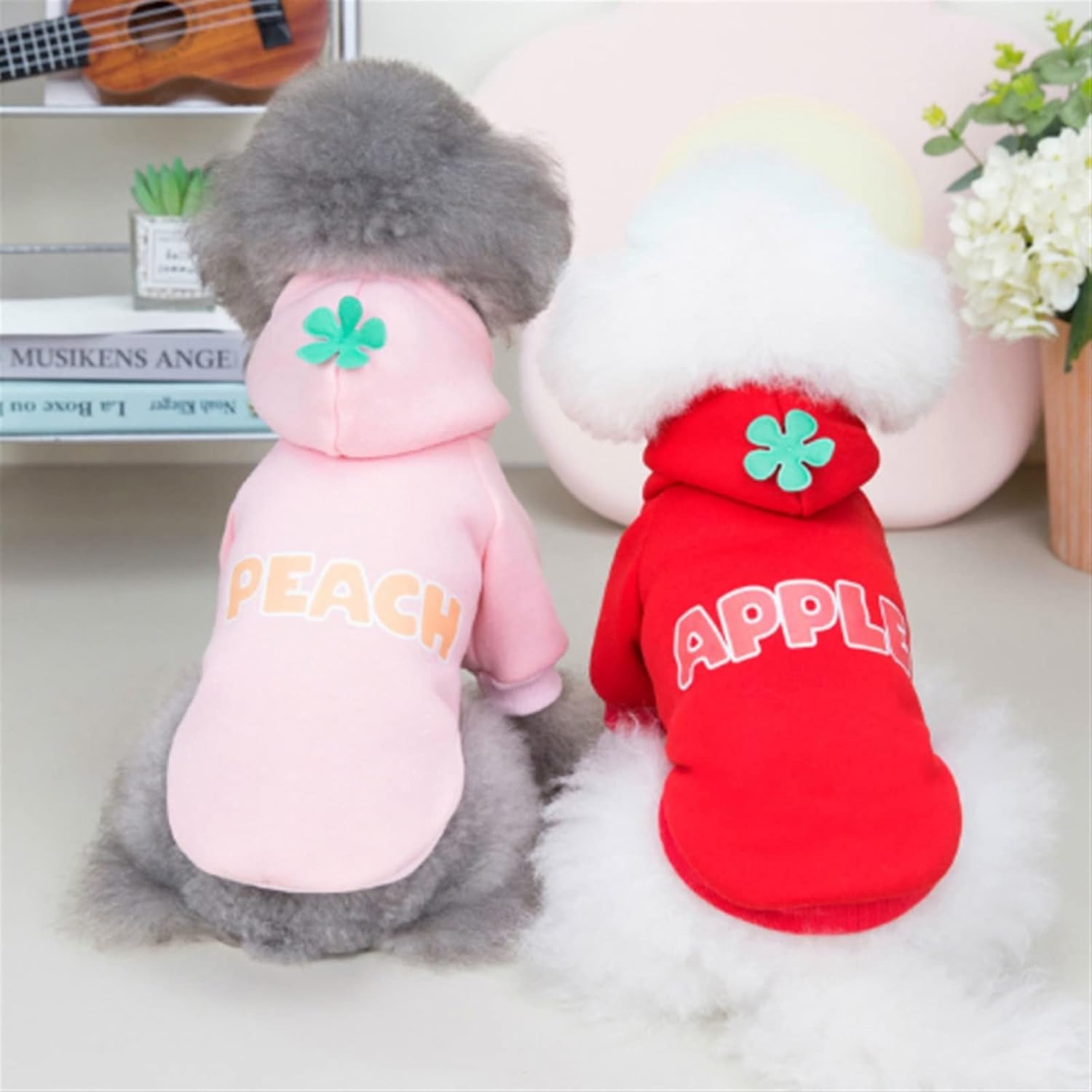 Dog Raincoats Cute Fruit Dog Hoodies for Small Dogs Winter Warn Dog Clothes Puppy Cat Coat Pug Outfits (Color : Yellow, Size : X-Large)