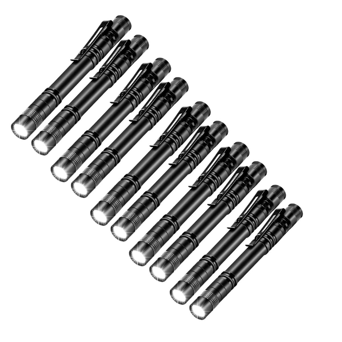 MODOAO Pen Torch, Mini LED Pocket Flashlight, 10 Pack Slim Torch Design for Precision Inspection Mechanical Repair