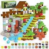 Youngyes Magnetic Blocks, 100 PCS Magnetic Building Blocks Cubes - Stacking Magnet Toys for Kids Toddlers Ages 4-8 8-12, Magnetic Tiles STEM Toys Christmas Birthday Gifts for Boys Girls (0.8IN/2CM)