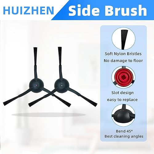 Miniatura 4 de Accesorios de repuesto para Ionvac SmartClean V4 - Kit de piezas de repuesto para aspiradora robot de vaciado, 2 cepillos de rodillo principal, 6