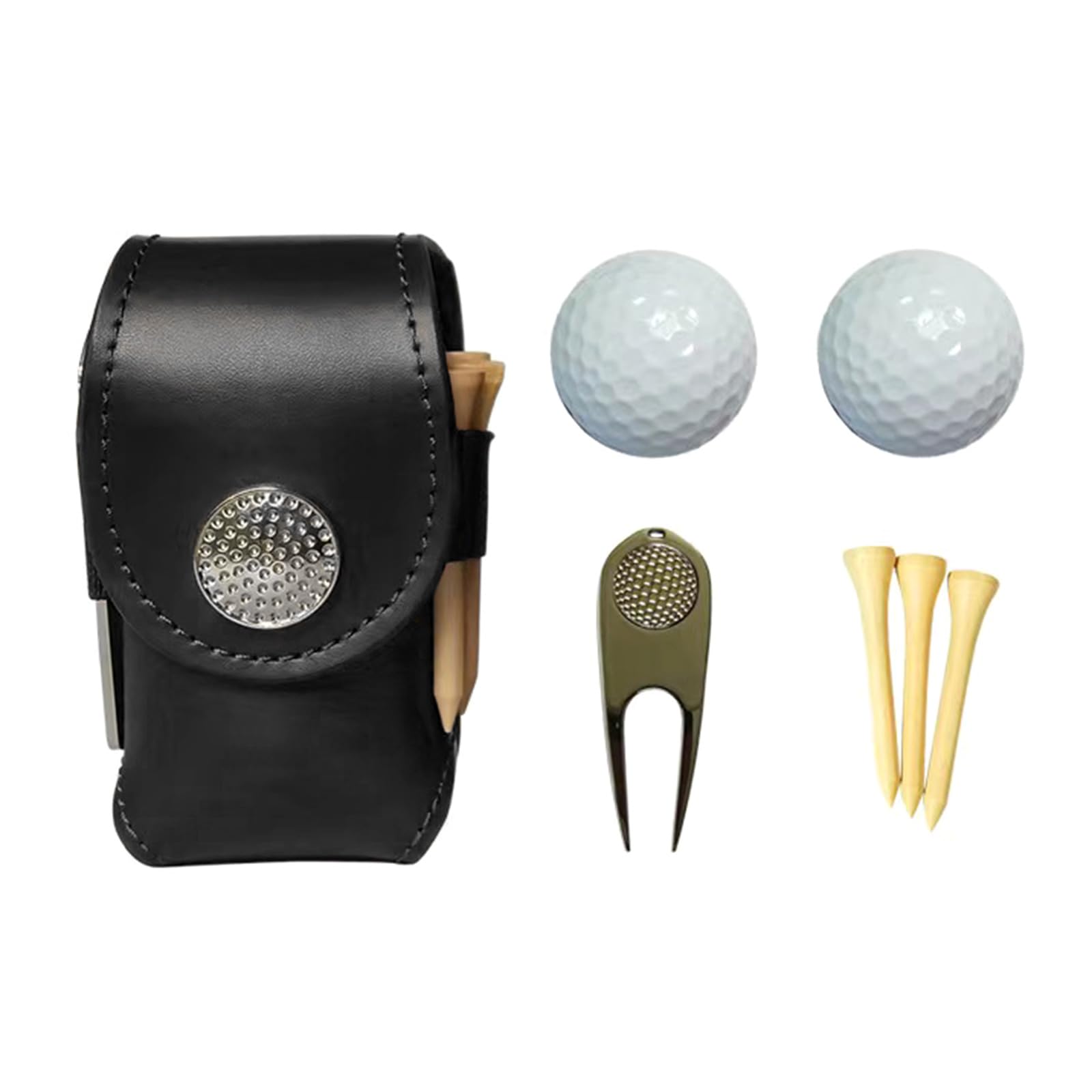 Sac de rangement pour balles de golf en cuir PU - Sac de rangement pratique pour golfeurs