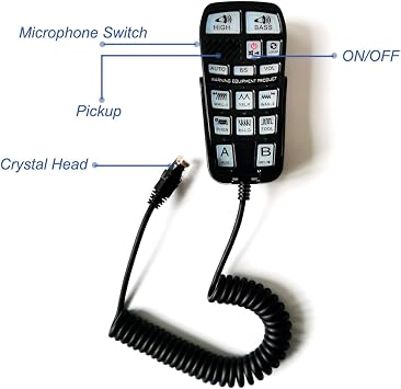 12/24V 100W All-in-One Police Siren and Speaker Kit with Multi-Tone Amplifier, 118-125dB Speaker, Handheld Microphone, PA System, MP3 Playback, Vehicle, Truck, Recording Function