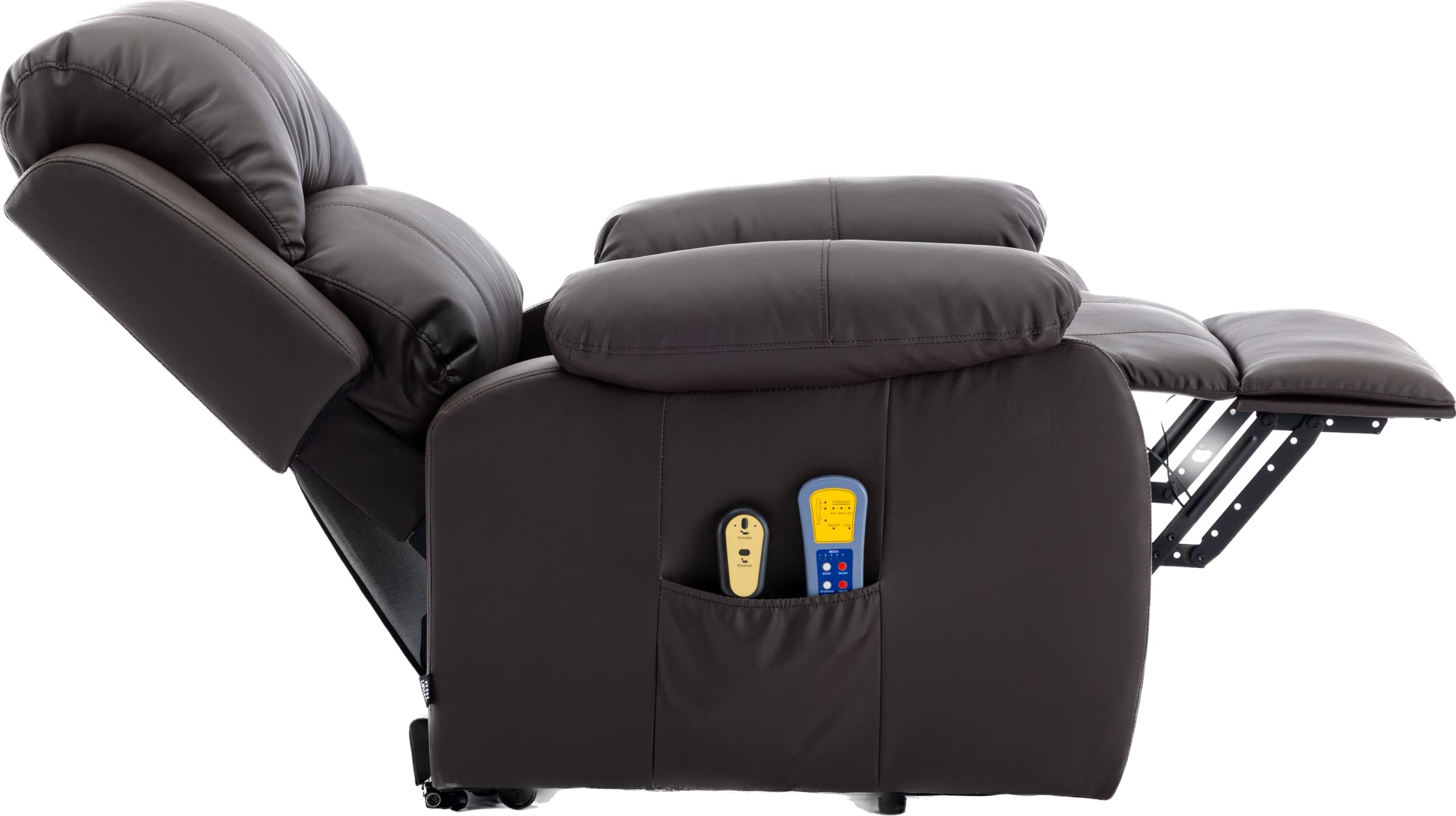 Astan Hogar Sillón Relax con Función Auto-Ayuda (Levanta Personas), Reclinación Eléctrica, Masaje Y Termoterapia, Modelo Ramón AH-AR30930CH, Chocolate,