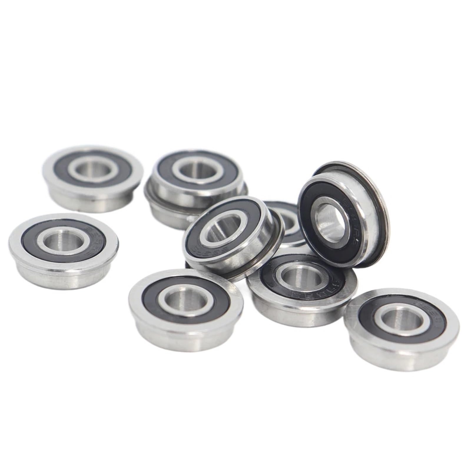 VSPPJYFG Bimetal Seal Shield Micro deep Groove Bearing 10pcs F695-2RS 5 * 13 * 4mm ABEC-7 Flanged Miniature Ball Bearings 3D Printer