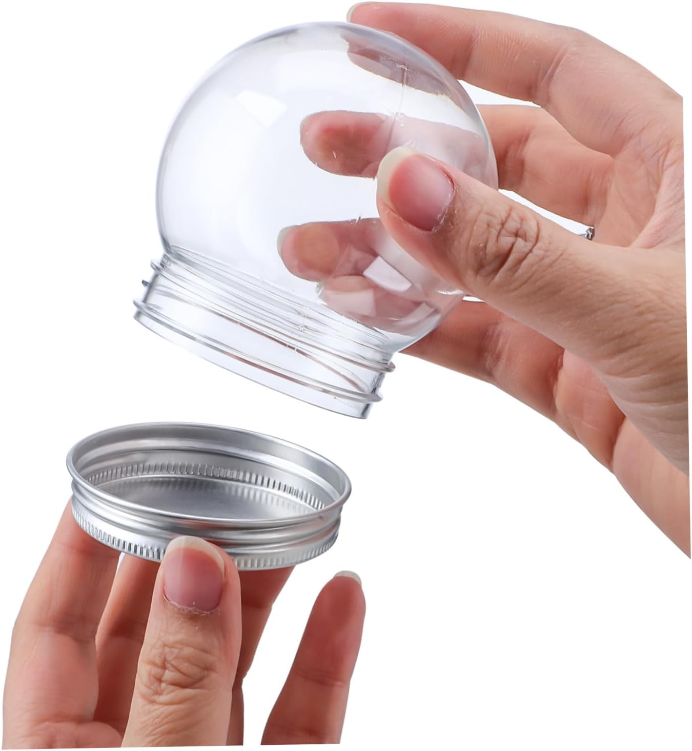 40pcs Plastic Water Globe Candy Bottle Cap for Crafting Snow Globes for Weddings Parties and Holiday Decorations