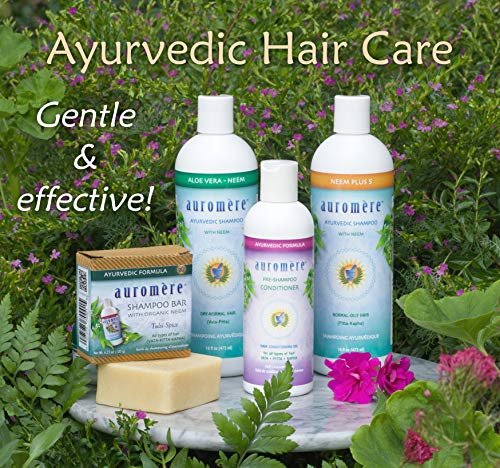 Auromere Ayurvedic Shampoo, Aloe Vera Neem - Vegan, Cruelty Free, Non-Gmo, Natural, Gluten Free, Sulfate Free, Paraben Free For Dry To Normal Hair (16 Fl Oz), 1 Pack #TOP5