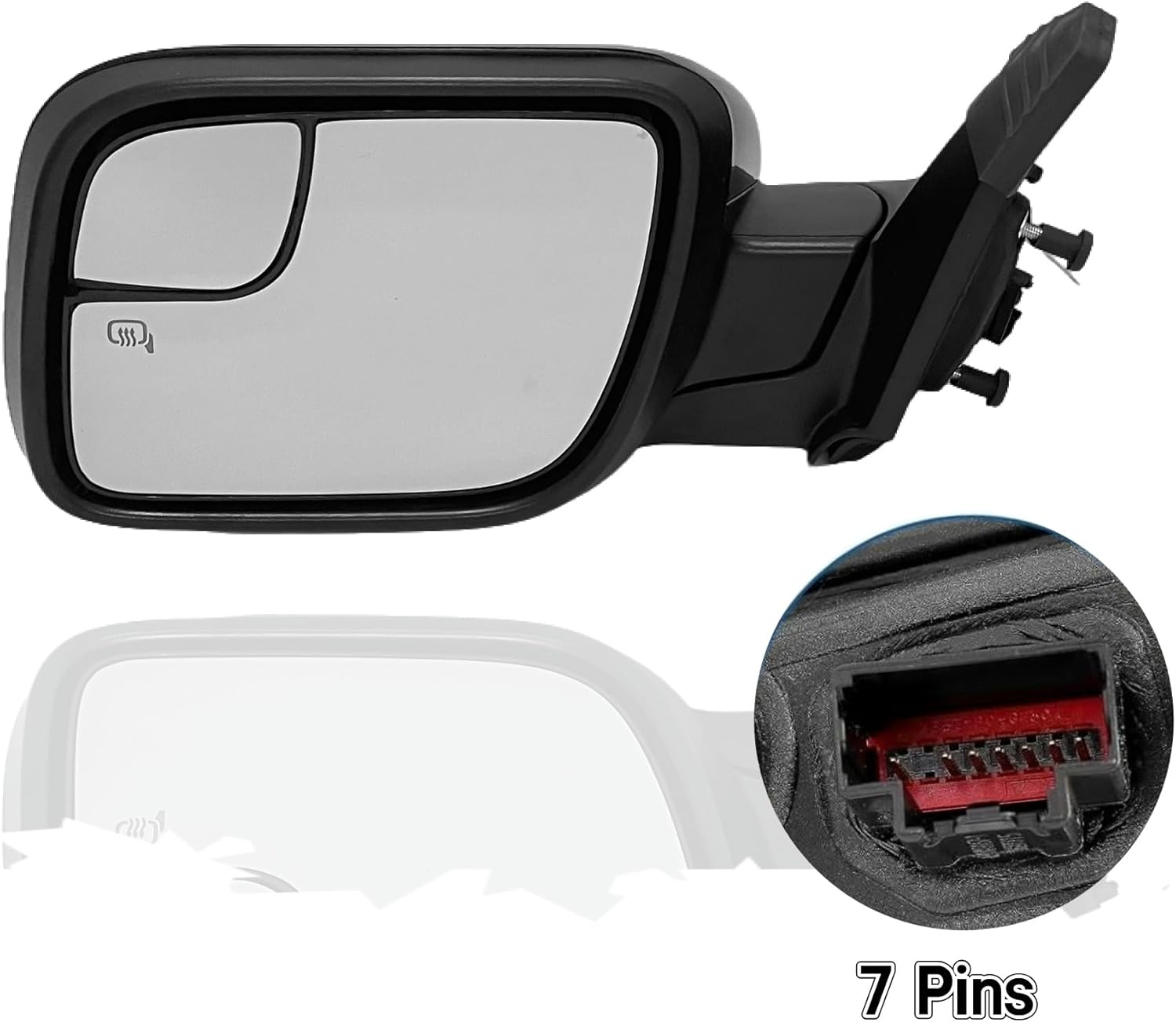 Driver Side Mirror Compatible with Ford Explorer 2011-2019 with Blind Spot Glass Turn Signal Light Puddle Light Heated Power Glass 7-Pins Rear View Door Mirror