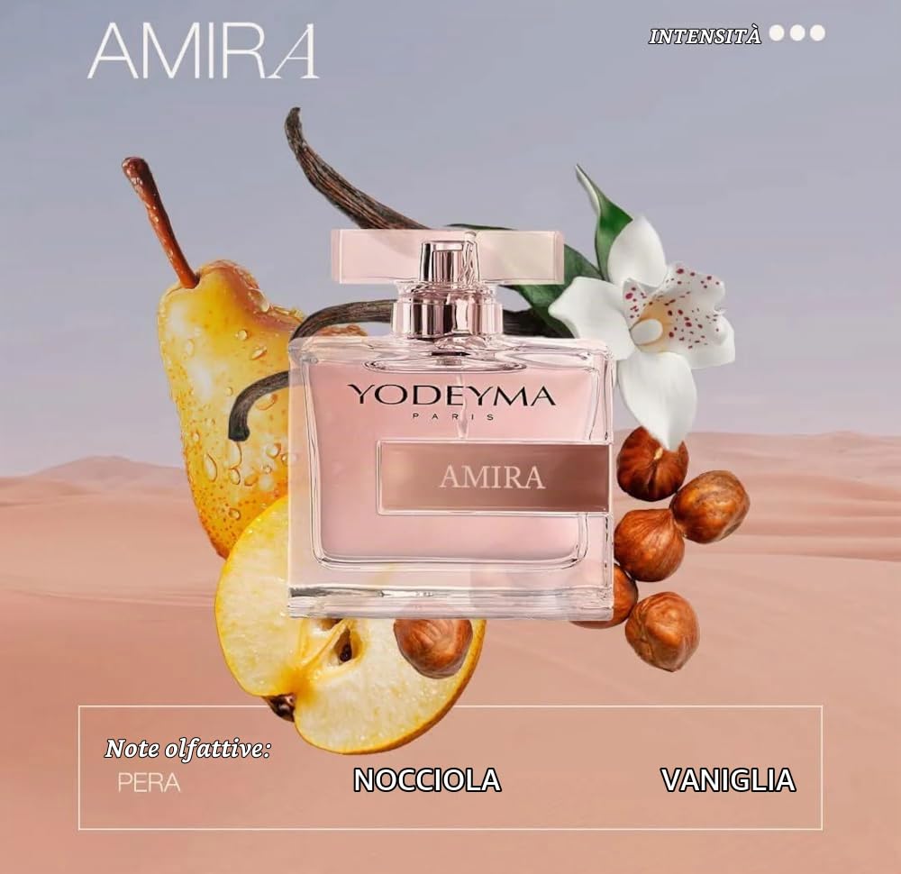 Profumo Amira | Eau de Parfum | Profumo Arabo | L'essenza del Fiore del Deserto | Fragranza Femminile da 15-50-100ml | Formato 100 ml