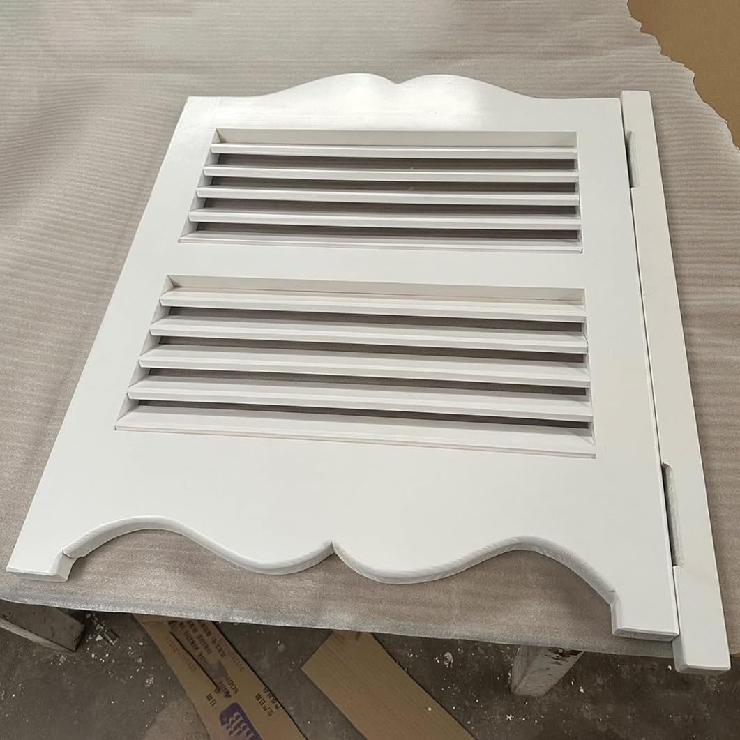 Porte a battente in legno massello stile retrò, personalizzabili, chiusura automatica, per bar, cucina, corridoio, ingresso, elegante finitura bianca (larghezza 28 x altezza 36/70 x 90 cm)