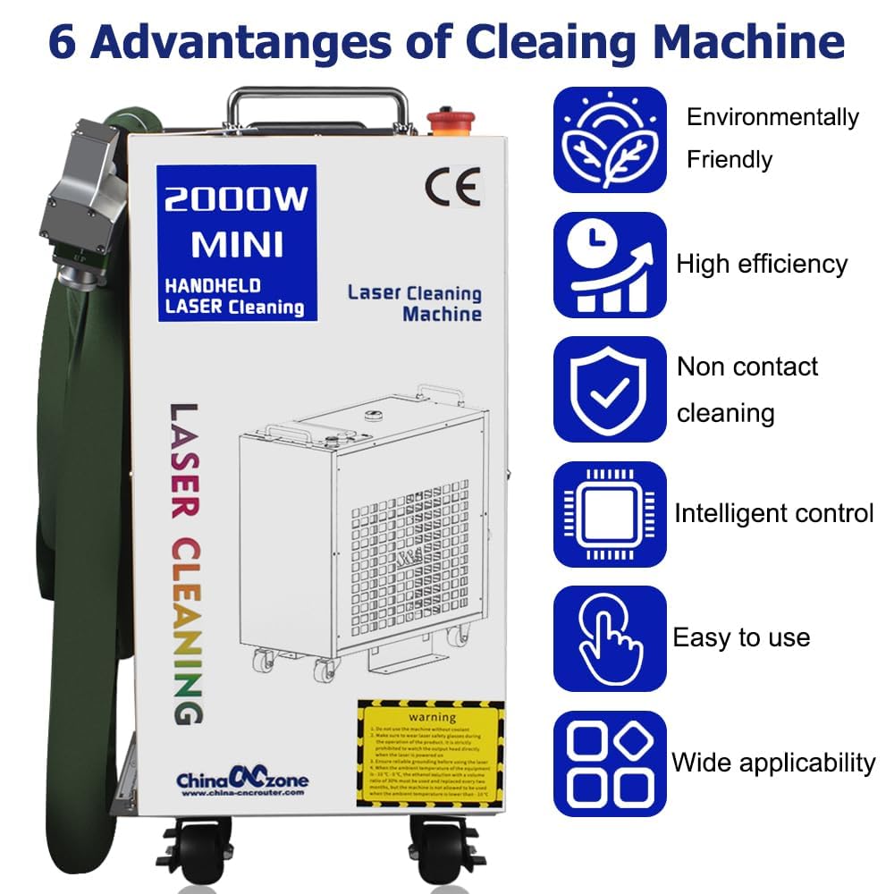 Macchina per la pulizia del laser a fibra 1500 W/2000 W/3000 W Relfar Double Wobble Rimozione del Rust Removal Cleaning Olio di Ruggine Macchina per la rimozione della ruggine in metallo per la