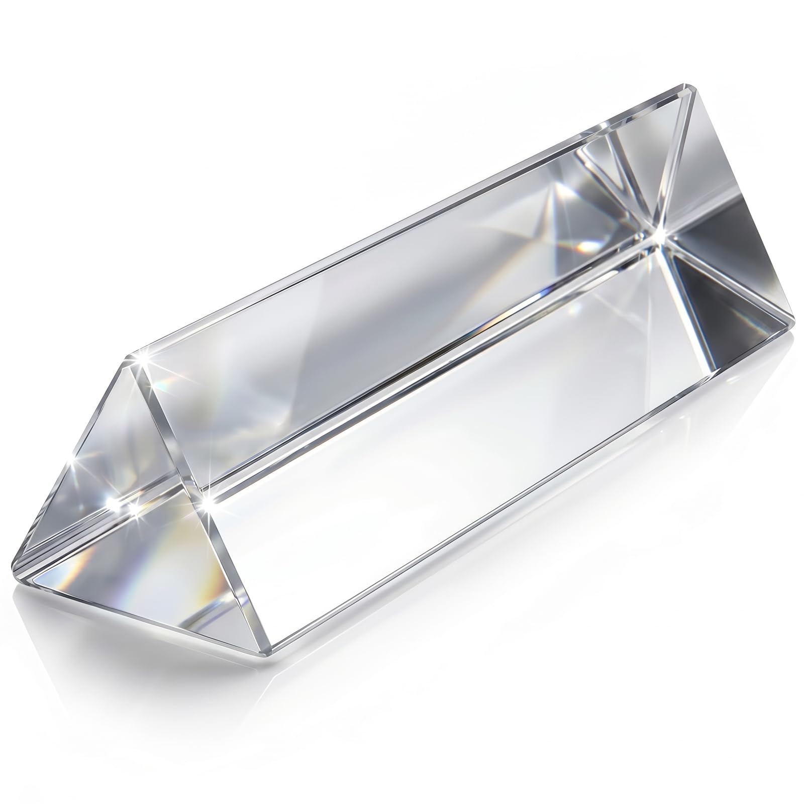 YDUDUM K9 Crystal Triangular Prism, High Transparency Glass Prisms Crystal Optical Glass Photography Prism for Photo Rainbow Lights and Light Spectrum