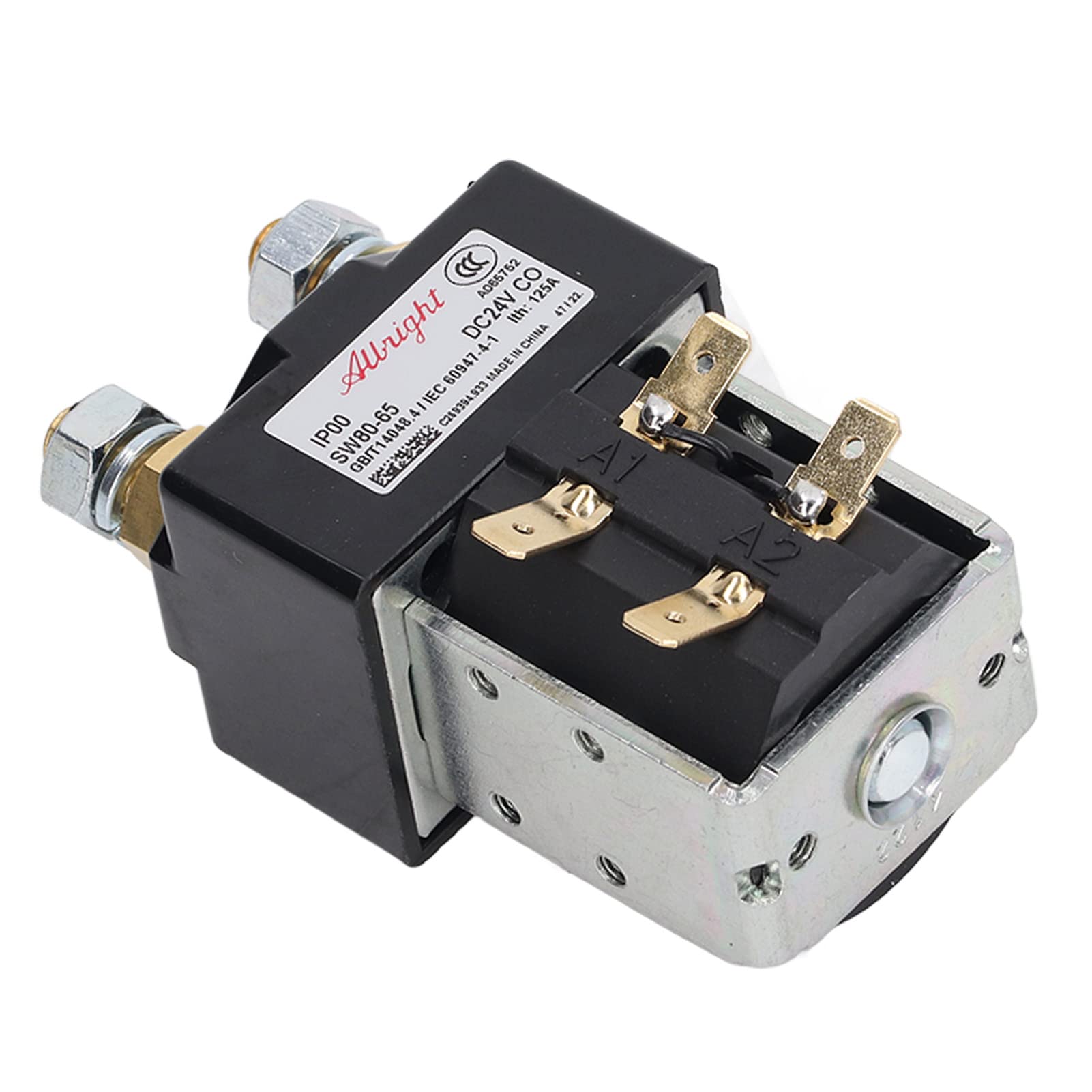Relè Elettrovalvola 24V 125A Sensibile, Alta Precisione per Valvola Solenoide Industriale, for Carrello Elevatore Pallet Magazzino Logistica Attrezzature Movimento Merci