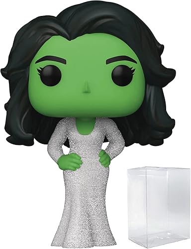 POP Marvel She Hulk Attorney at Law - She Hulk en vestido de gala con figura de vinilo Funko brillante (repleto con funda protectora de caja