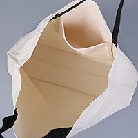 Vista 3 de Azuca Bolsas de lona reutilizables para comestibles con bolsillo interior, grandes compras en la playa, resistentes, 12 onzas, multiusos, natural