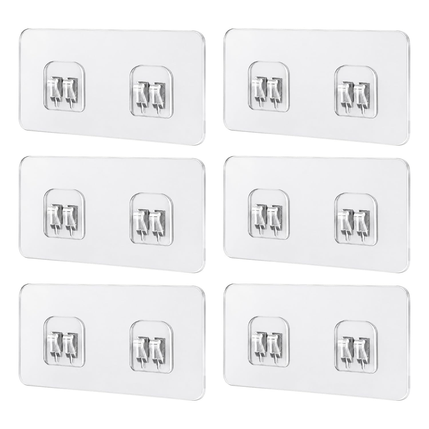 ElvenJoy Shower Caddy Adhesive Hooks, Corner Shower Caddy Adhesive Sticker Hooks Transparent Sticky Hooks, Shelf Patch Without Punch Load-Bearing Upgrade, Suitable for Bathroom