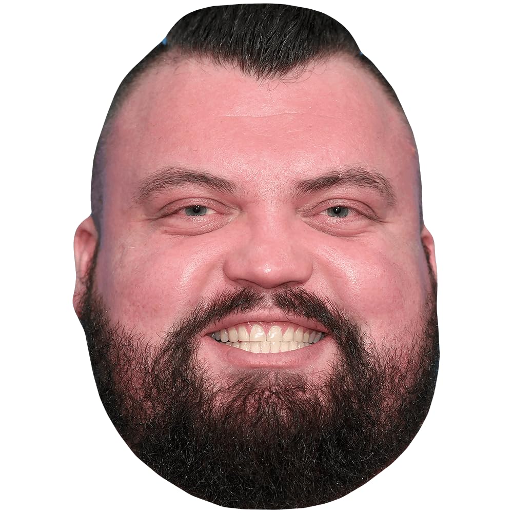 Eddie Hall (Short Hair) Celebrity Mask, Flat Card Face, Fancy Dress Mask