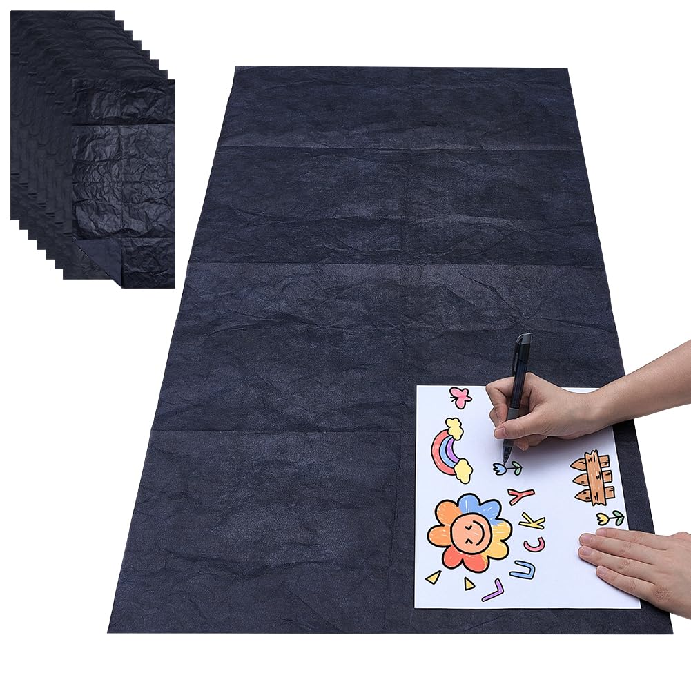 Carta Di Trasferimento Grafite - 6 Fogli 50x119cm Per Legno, Tela E Ceramica