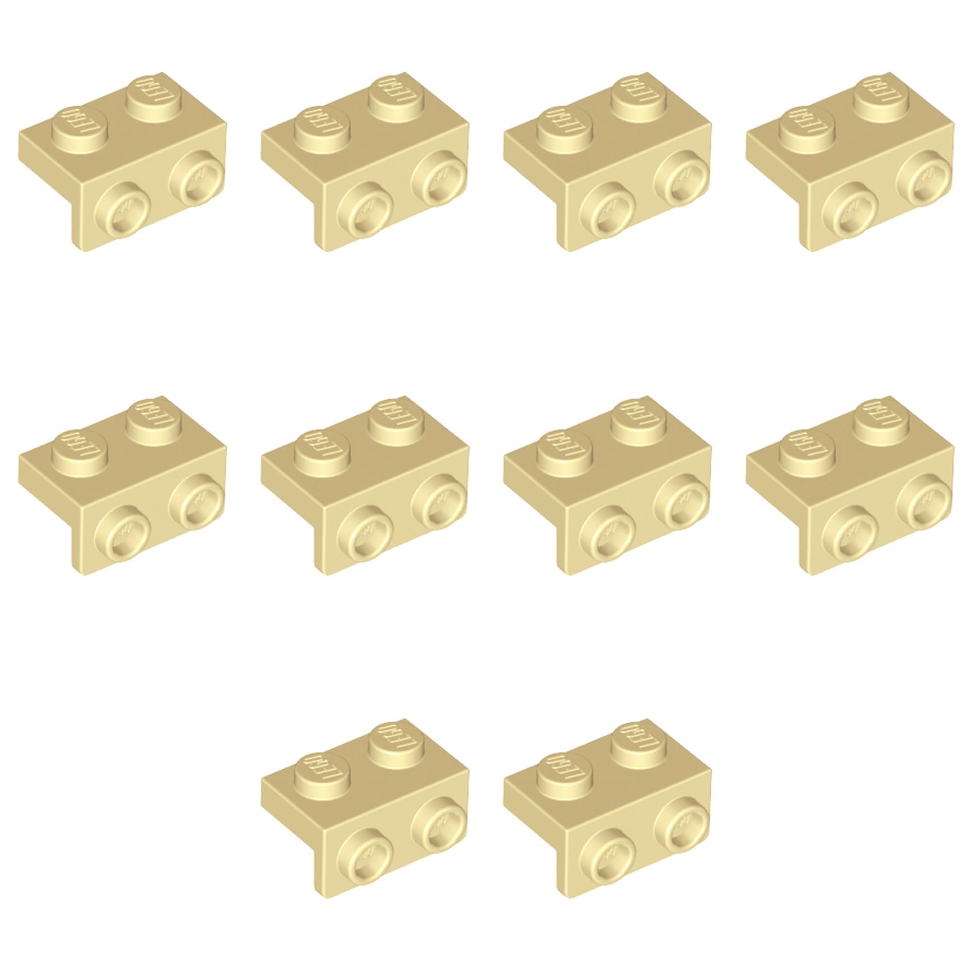 LEGO Bracket 1 x 2-1 x 2, Part 99781 (Tan, 10, Bricks) โ image 1