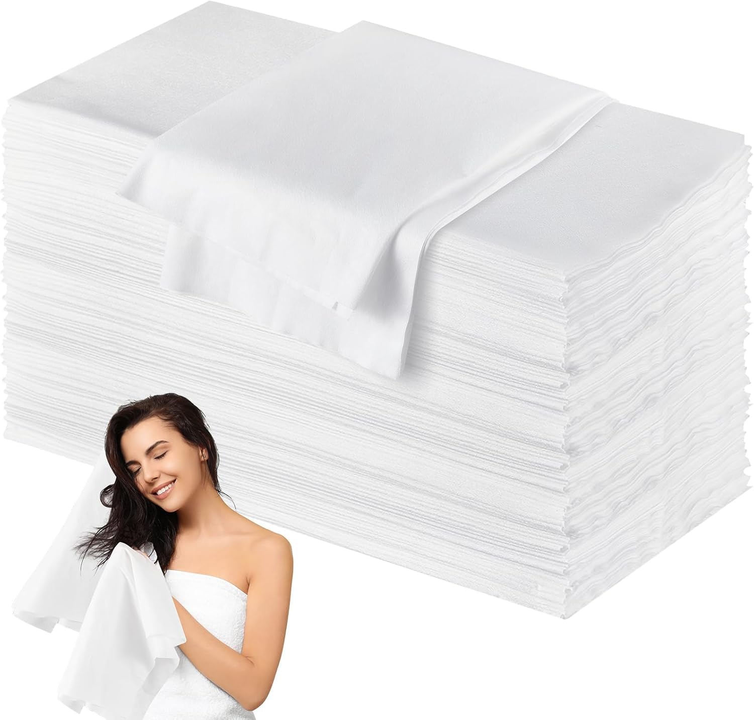 PIRU 15x25 Inch Disposable Face Towels (25 Count) – Biodegradable Ultra Soft & Thick Cloth, Lint-Free Dry Wipes for Makeup Removal, Facial Cleansing, Sensitive Skin, Daily Hygiene & Skincare-picture-51