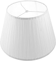 Vista 1 de PRETYZOOM Pantallas plisadas medianas para lámpara de mesa, lámpara de pared, luces de pie, cubierta de lámpara de lino blanco, pantalla de repuesto