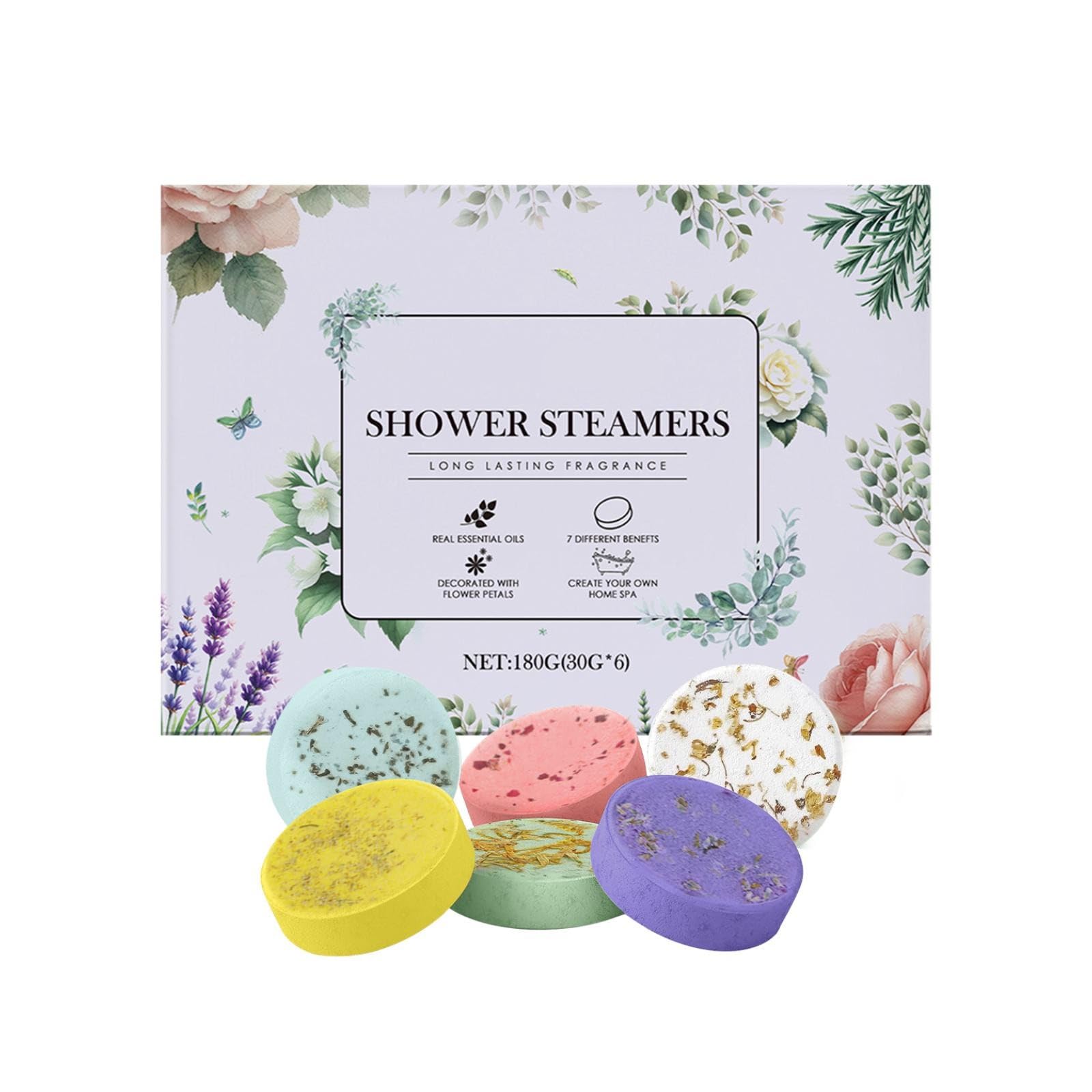 BLRIET - Paquete de 8 vaporizadores de ducha, aromaterapia, regalos para mujeres, hombres, madres, adolescentes, lavanda, aceite natural, hogar, spa, cuidado personal, relajación, ducha de estrés,