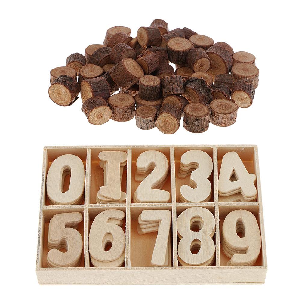 50 Pieces Natural Wood Round Log Slices Discs and 60 Pieces Wooden Numbers-image-40
