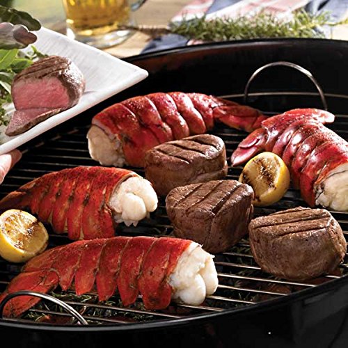 Lobster Gram M4FM8 EIGHT 4-5 OZ MAINE LOBSTER TAILS AND EIGHT 6 OZ FILET MIGNON STEAKS