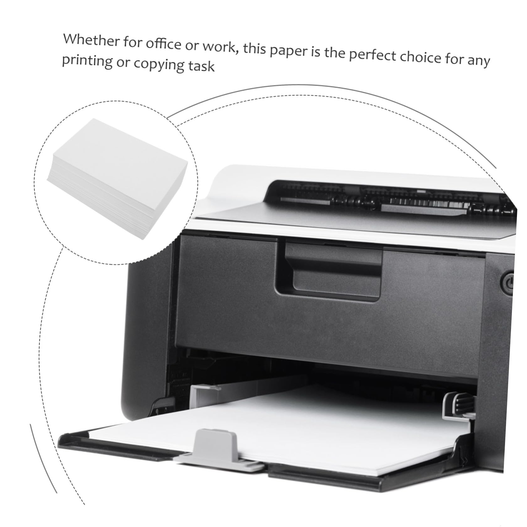 Operitacx 500 Blatt Weißes Druckerpapier zum Bedrucken Reißfestes und Glattes Papier für Laser und Inkjetdrucker für Büro und Buchhaltung