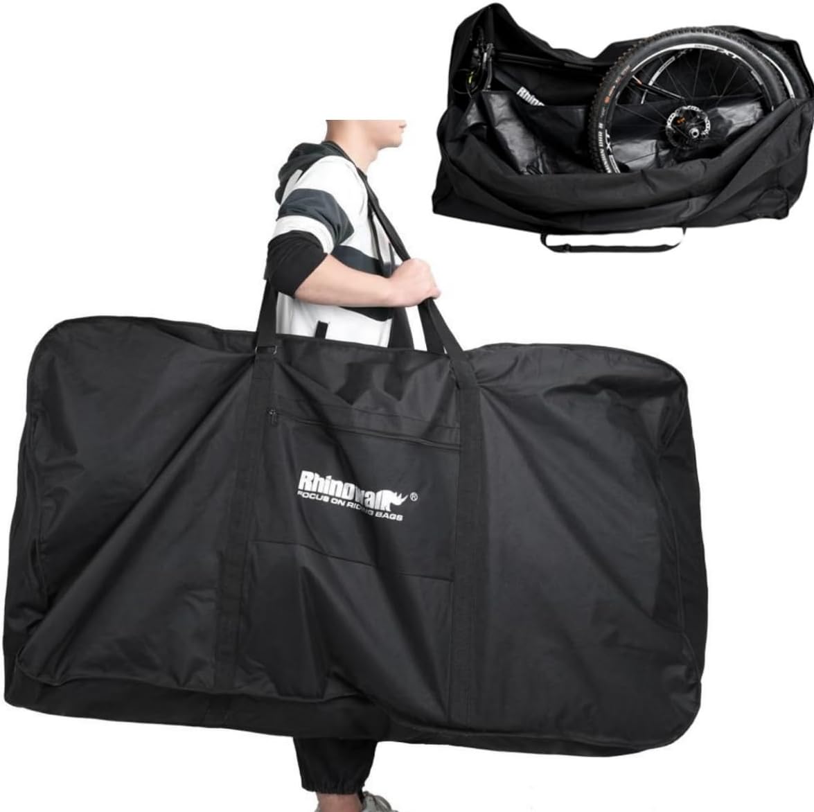 Folding Bike Bag 26 inch to 29 inch Thick Bicycle Travel Case,Bike Cases for Air Travel,Transport,Shipping