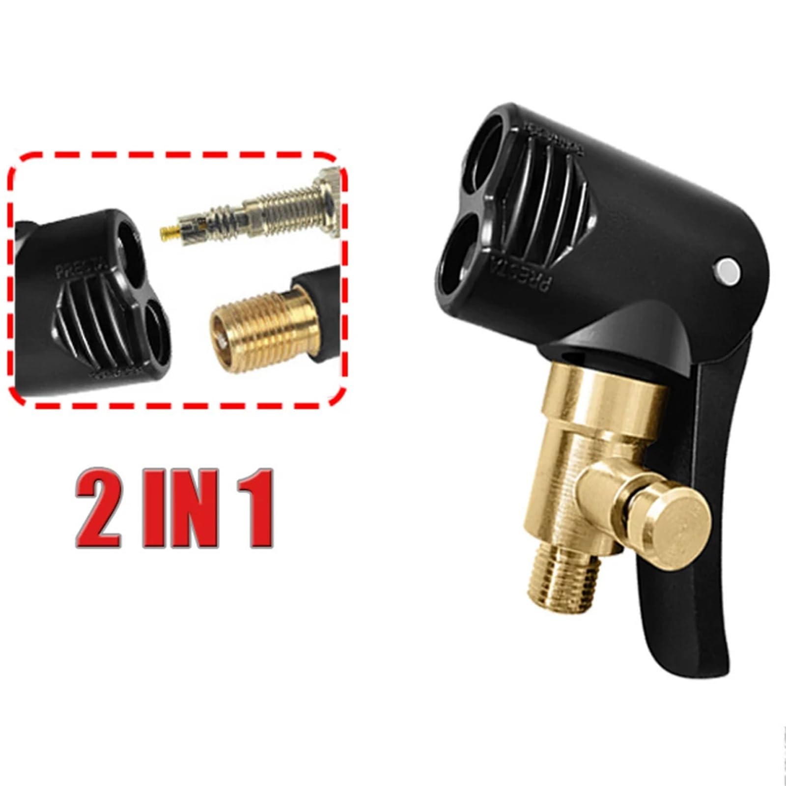 15 Stück Auto-Reifen-Luftfutterpumpen-Ventilanschluss, Clip-On-Adapter für schnelles Aufpumpen der Reifen (nicht entleerbar)