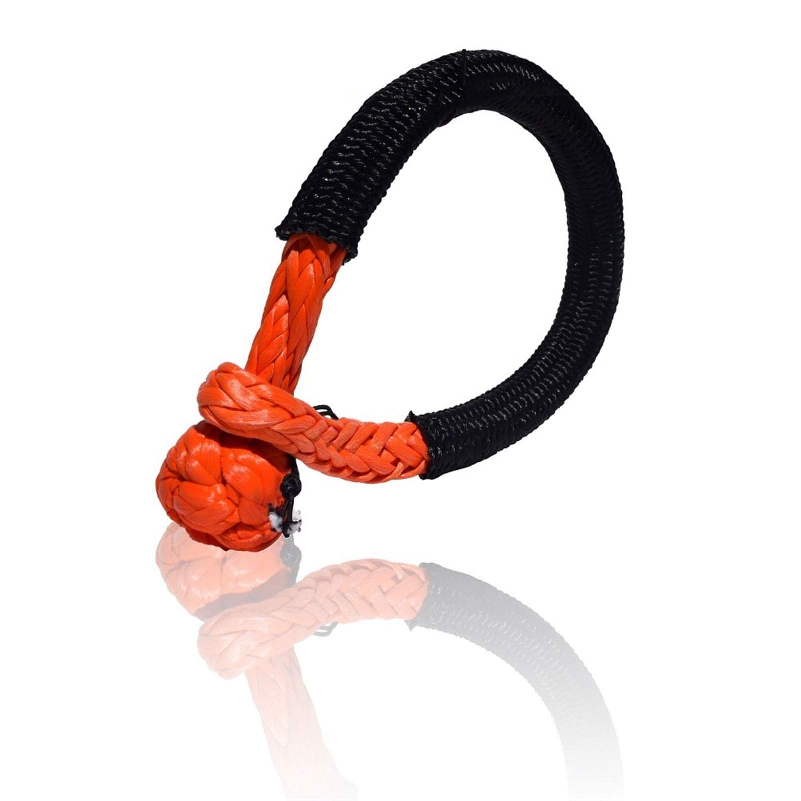 Buy TEAYOC Synthetic Winch Rope Orange 5/16"*4.3inch Soft Shackle Knot