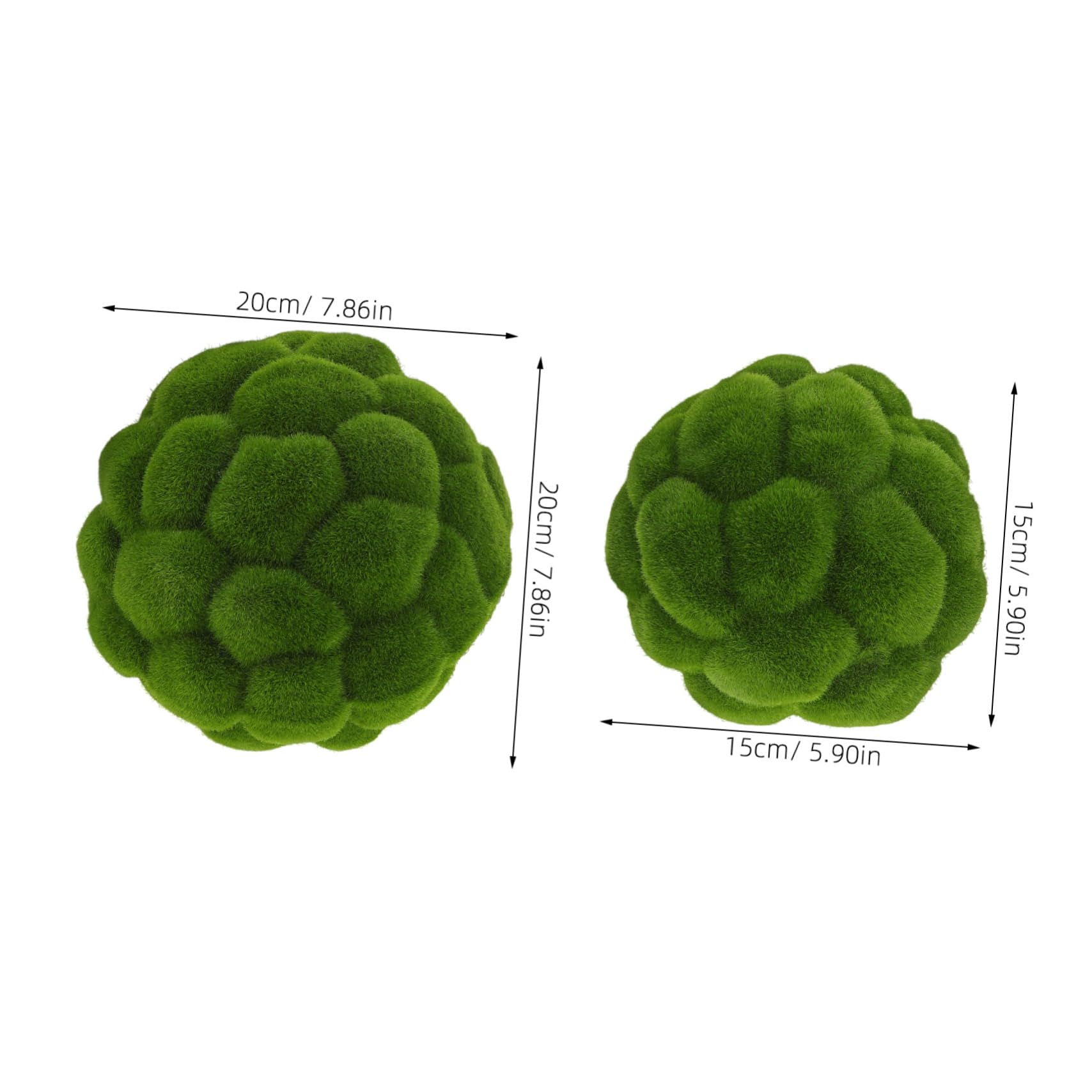 Cabilock 2pcs Decorative Faux Balls Realistic Artificial Topiary for Garden Decoration Weddings Parties DIY Landscaping