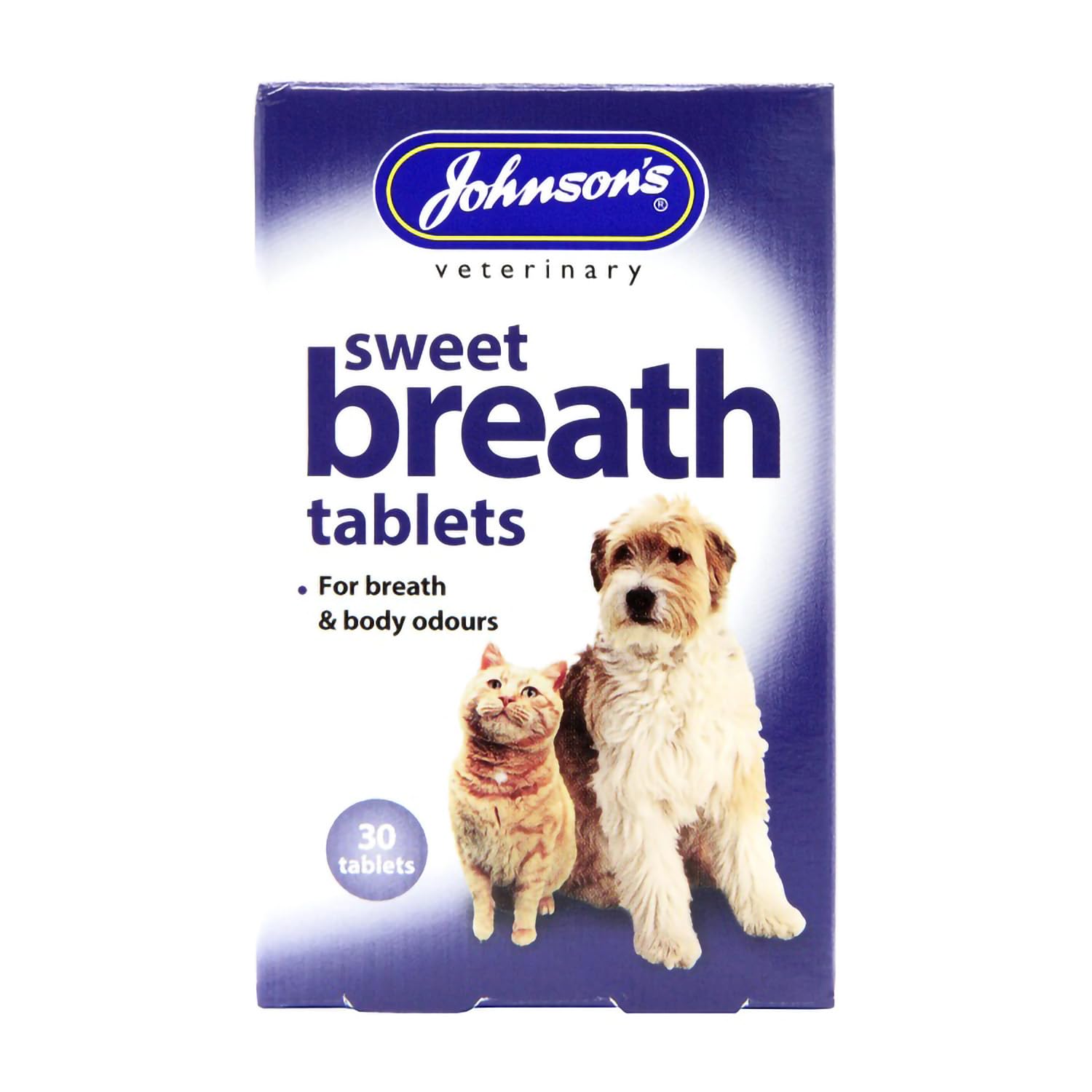 Johnson's Vet Sweet Breath Tablets for Cats & Dogs, 30 Tablets