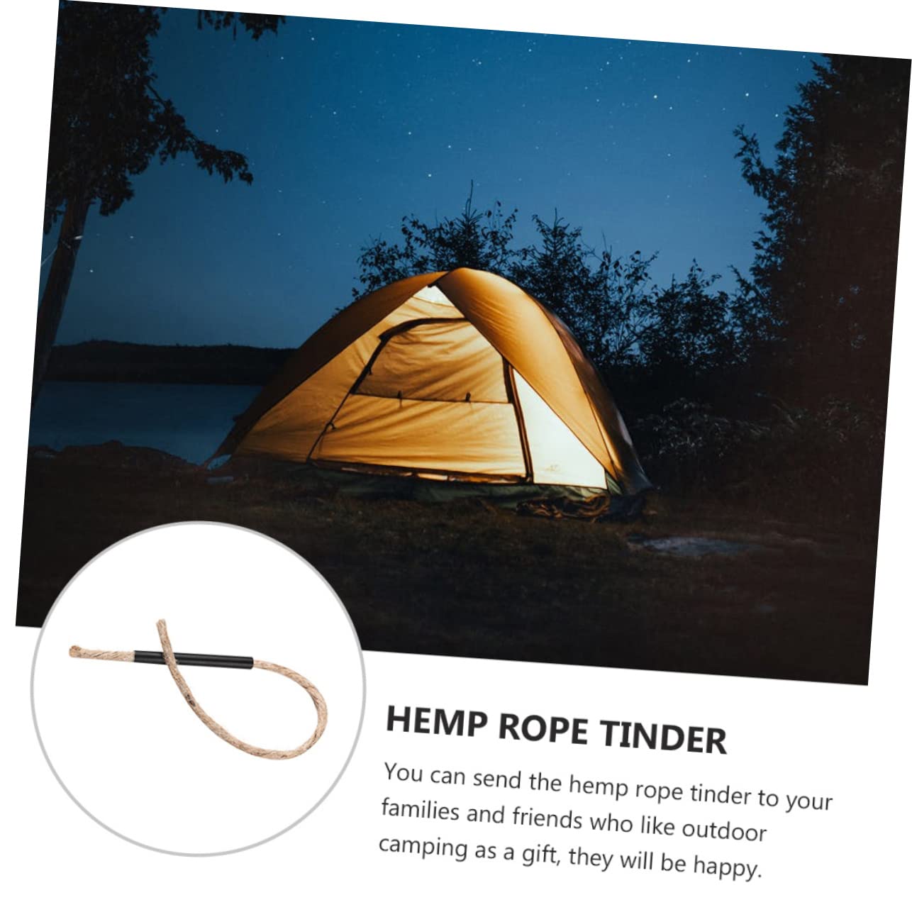 Kisangel 3sets Rope Lighter for Campfire Camping Hiking Fire Starter Wick 2pcs*3