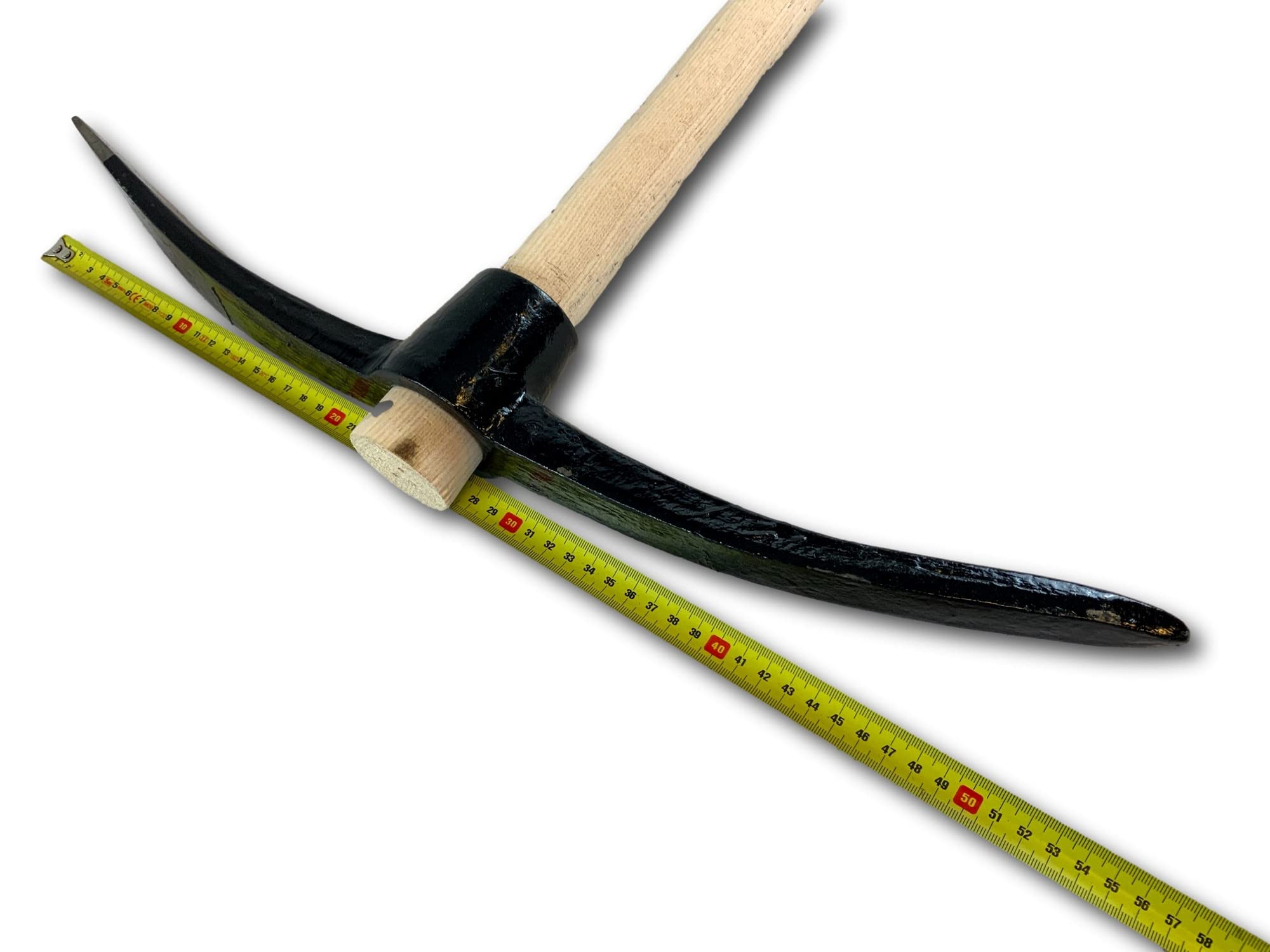 Pioche de terrassier (pic) | Manche de 90 cm en bois fabriqué en France | Panne en acier forgé avec pointe et langue | Racler et couper | Creuser décompacter ou épierrer | Kibros PIOCHM