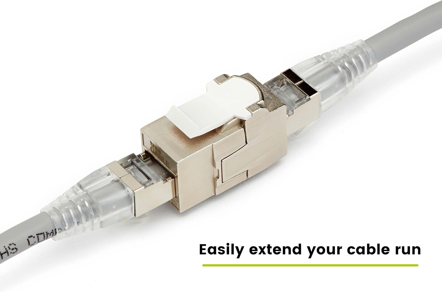 trueCABLE Shielded Cat6A Keystone Jack Coupler, PoE++ (4PPoE), UL Listed, ETL Verified, ANSI/TIA 568-2.D Cat 6A Performance Compliant, Female to Female RJ45 Couplers, 12 Pack