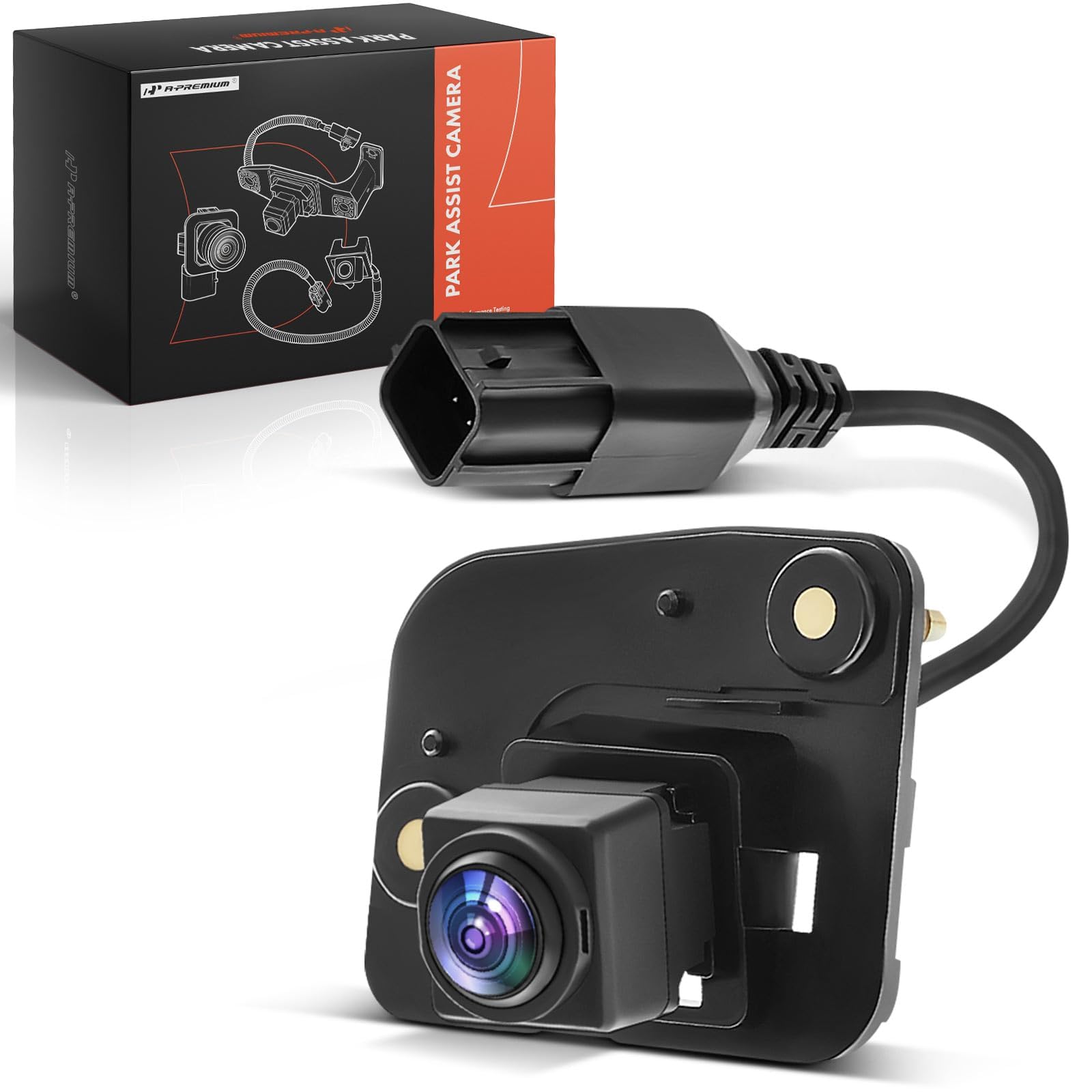 A-Premium Park Assist Camera Rear View Backup Reverse Camera Compatible with Select Nissan Models - 2014 2015 2016 2017 2018 Versa - Replace#