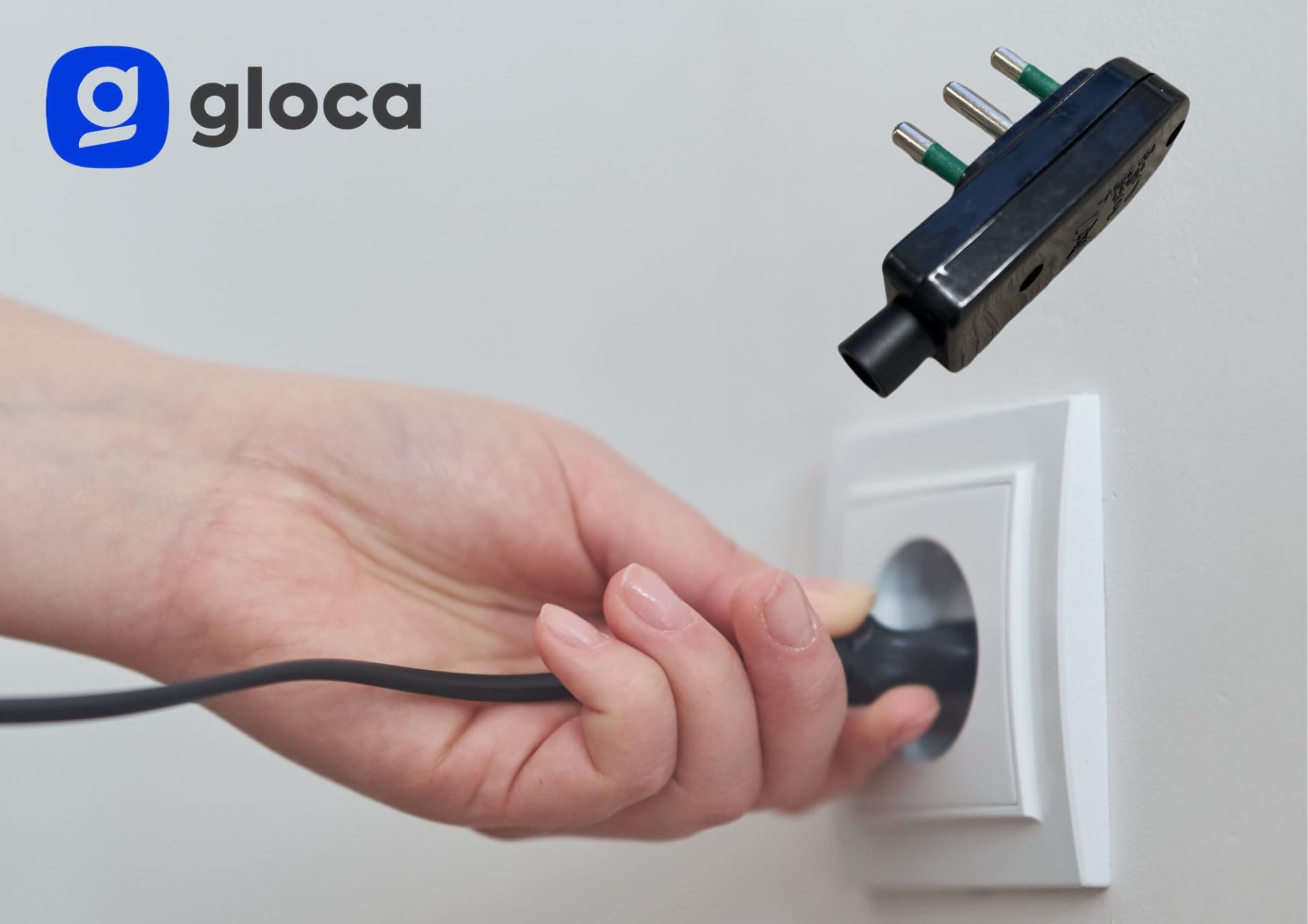 gloca Set 5 Spine Piatte Salvaspazio 16A Colore Nero Standard Italiano 250V