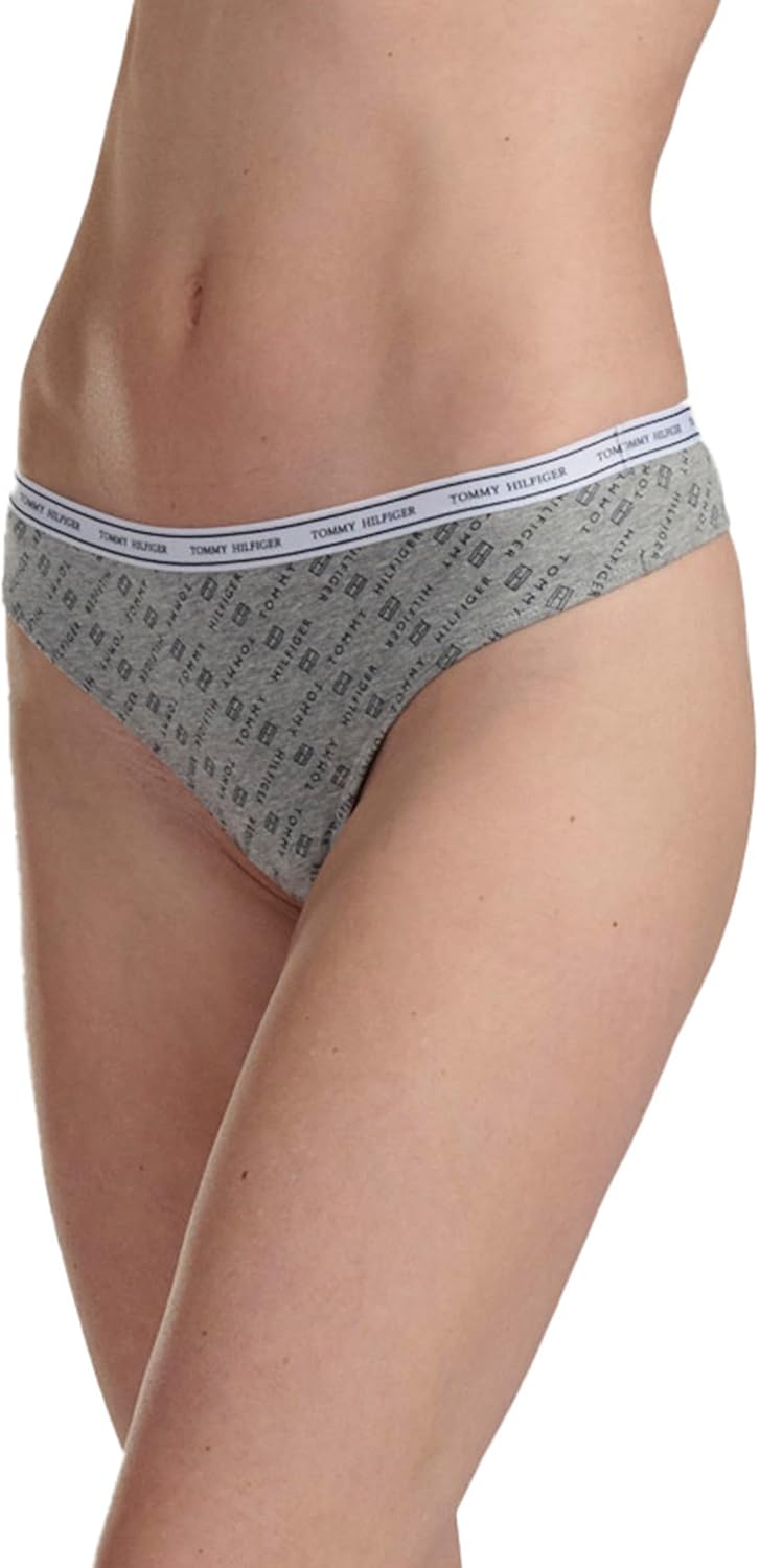 Tommy Hilfiger womens Classic Cotton Logoband Thong 5 Pack - Image 4
