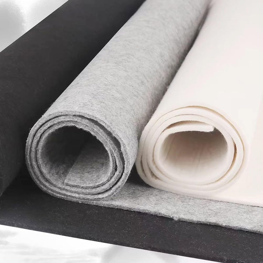Mata Filcowa z Włókna Wełnianego 5mm Podkładka Mieszana 1 Szt | Miękka Powierzchnia Ochronna, Wszechstronne Projekty Artystyczne, Kaligrafia Malarstwo(Gray,120x240cm)