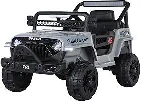 Carrinho Elétrico Infantil Mini Jipe Ride On 12v Maxi Toys (Cinza)