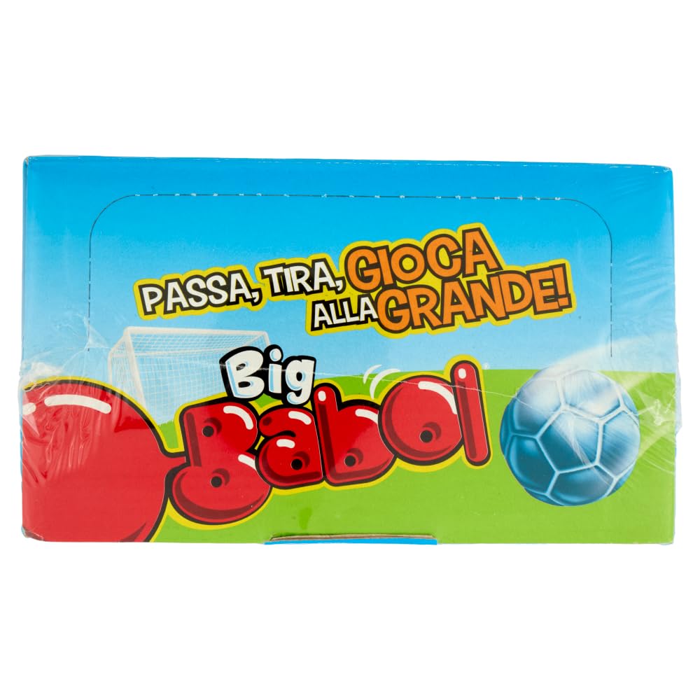 Big Babol Play Football, Chewing Gum morbido, Gusto Fragola, Cola e Limone, senza Glutine, Confezione da 200 Gomme da Masticare Monoporzione, Incartate Singolarmente, per Feste e Compleanni Bambini
