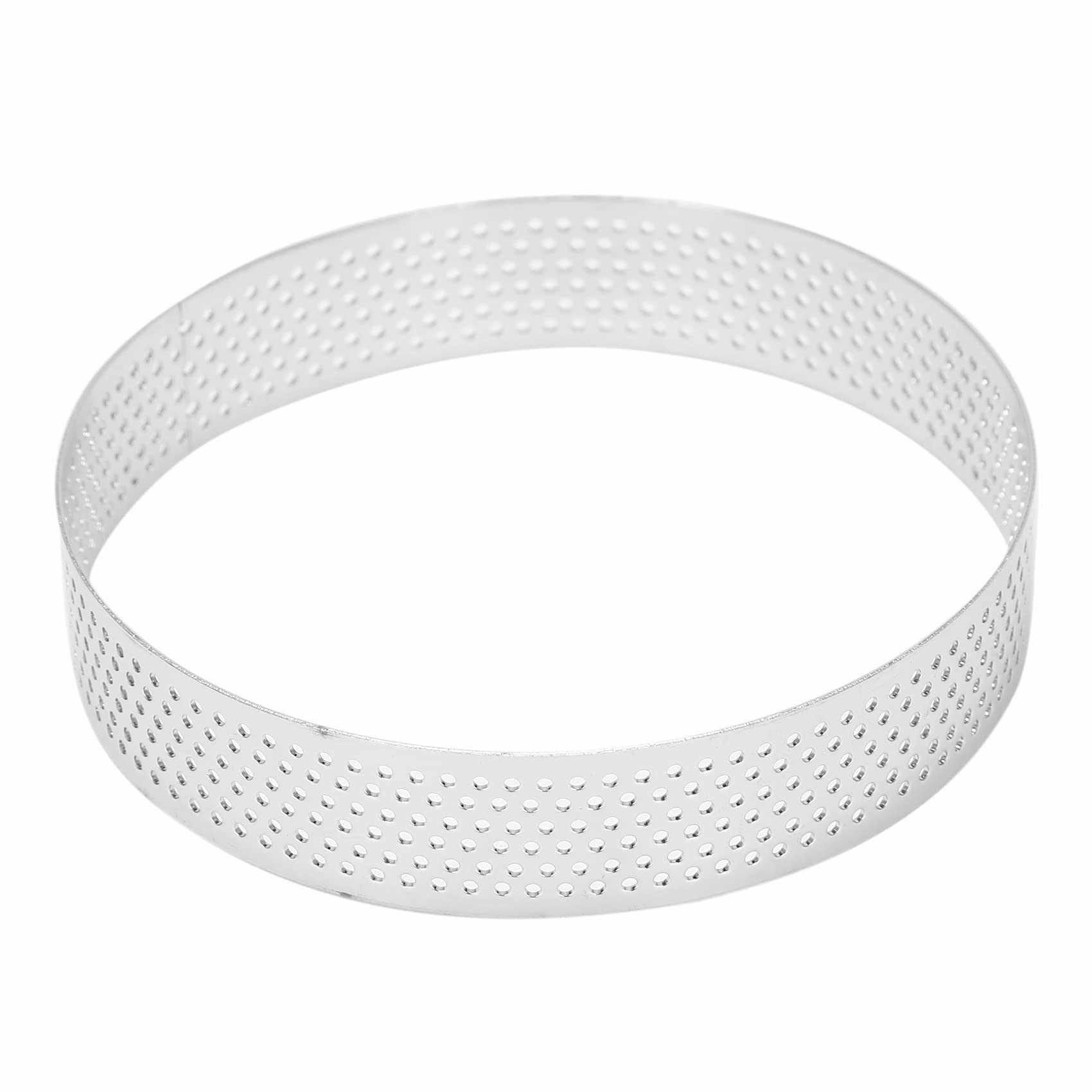 40 Pezzi Anelli per Crostate Circolari con Fori nel Acciaio Torta di Frutta Quiche Torta Mousse Stampo Cucina Stampo da Forno 10 cm