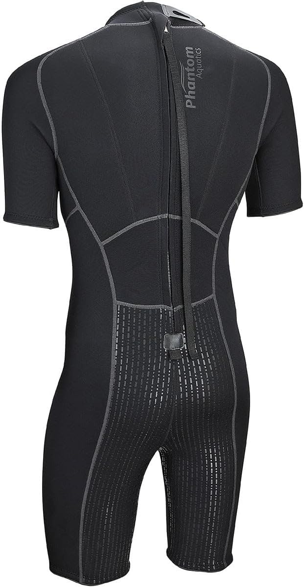 Phantom Aquatics 2.5mm Marine Men's Shorty Wetsuit for Scuba Diving, Snorkeling, Surfing, Watersports