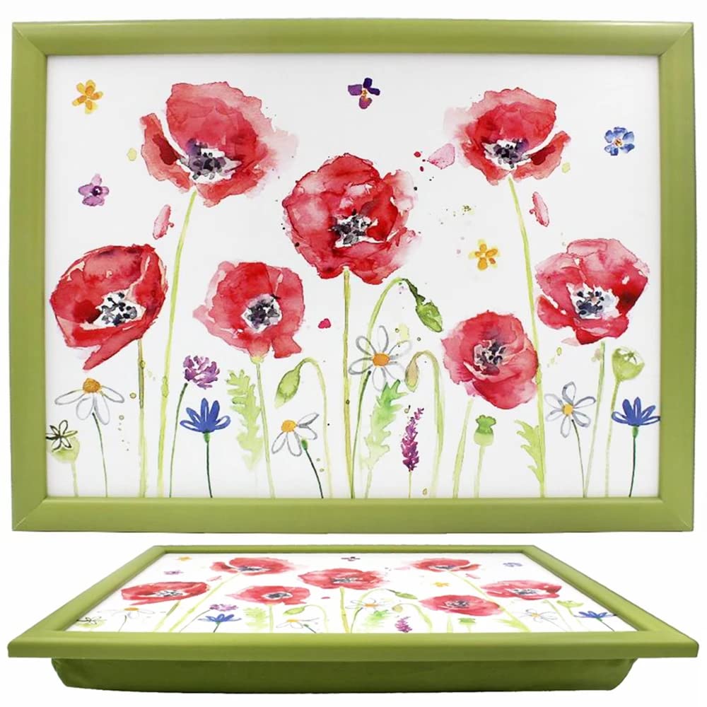 The Leonardo Collection Poppy Field Lp94610 Floral Cushioned Lap Tray