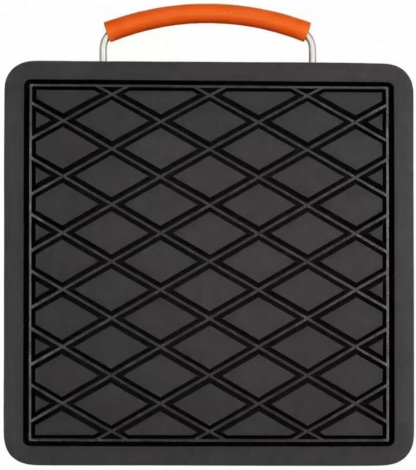 Outrigger Pads 12x12x1 Inch 1 Pack, Heavy Duty RV Leveling Blocks with Rounded Corner Design, HDPE Stabilizer Jack Pad for Camper Trailer, Anti-Sinking Support Mat for Soft Ground