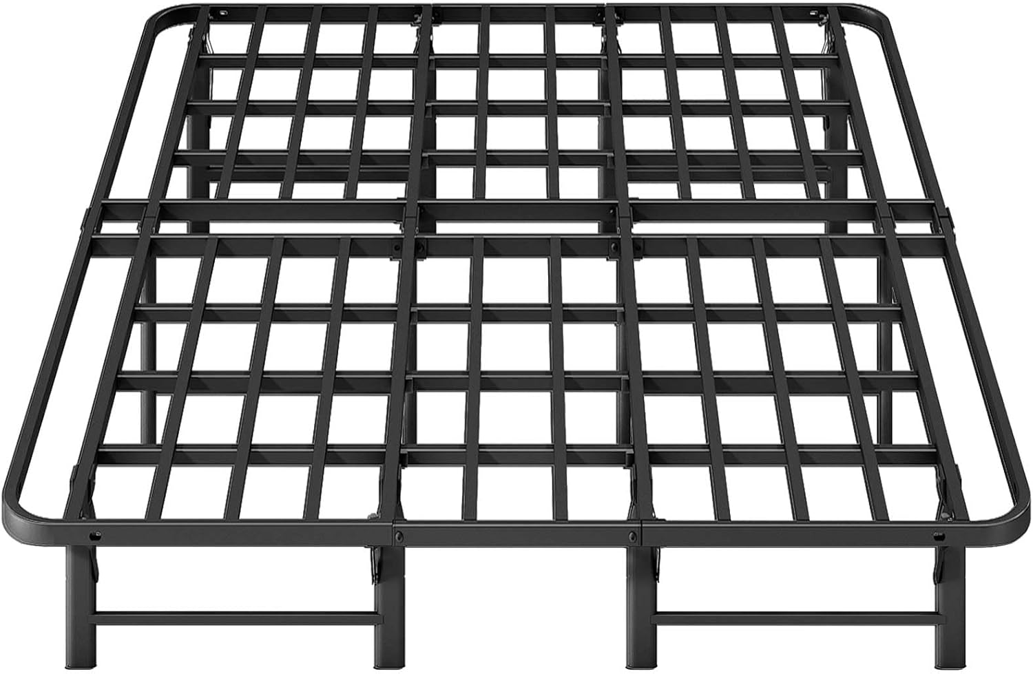 ZIYOO Heavy Duty California King Folding Bed Frames 16" High Mattress Foundation, Metal Platform Cal King Bed Frame, No Box Spring Needed, Easy Assembly, Noise Free-Black California King 16 Inch