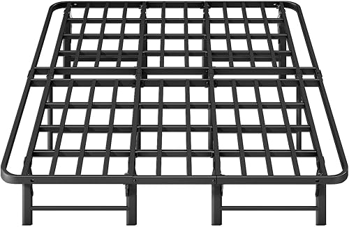 ZIYOO Base de cama plegable resistente California King de 16 pulgadas de alto, plataforma de metal, no necesita somier, fácil montaje, sin ruido,