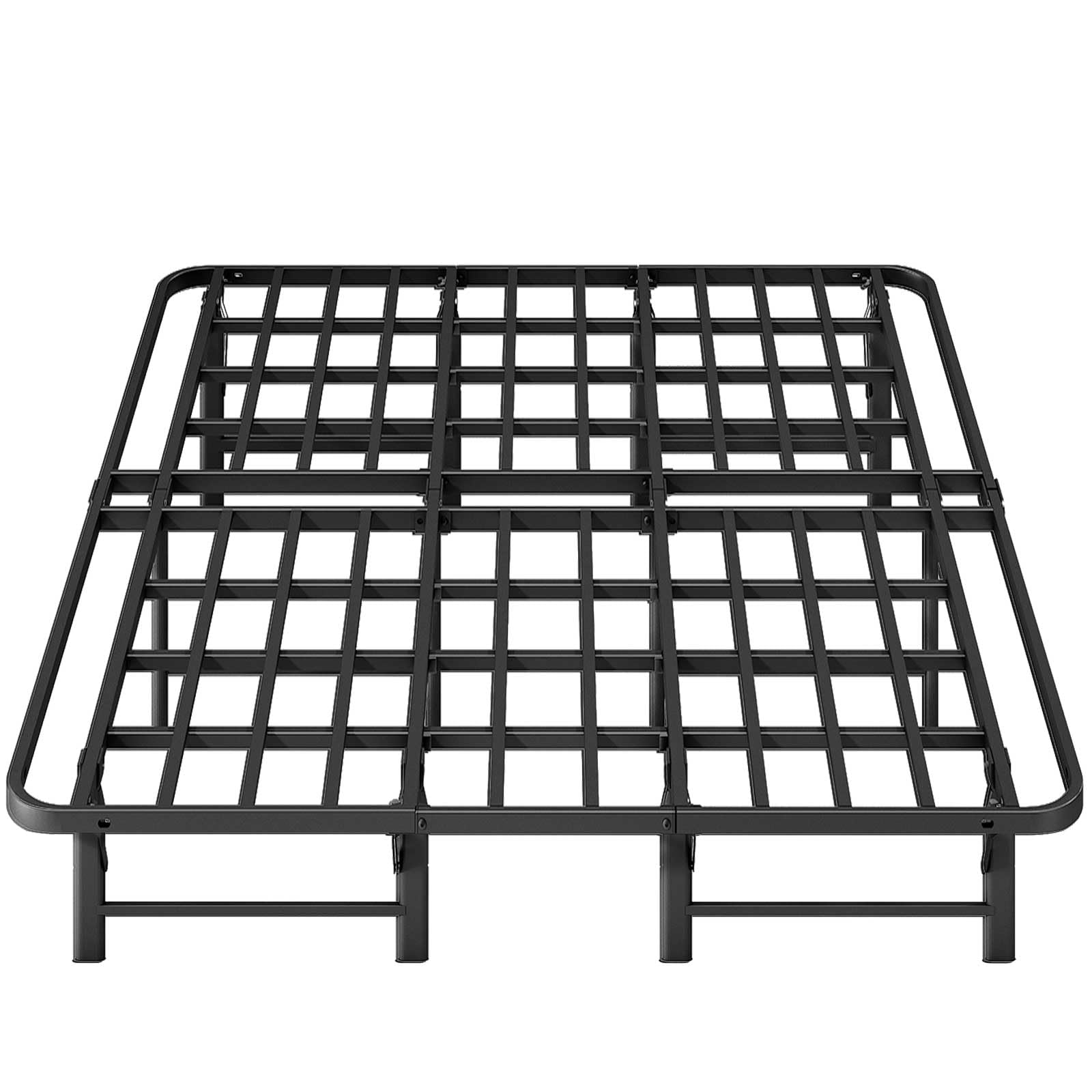 ZIYOO Heavy Duty California King Folding Bed Frames 16" High Mattress Foundation, Metal Platform Cal King Bed Frame, No Box Spring Needed, Easy