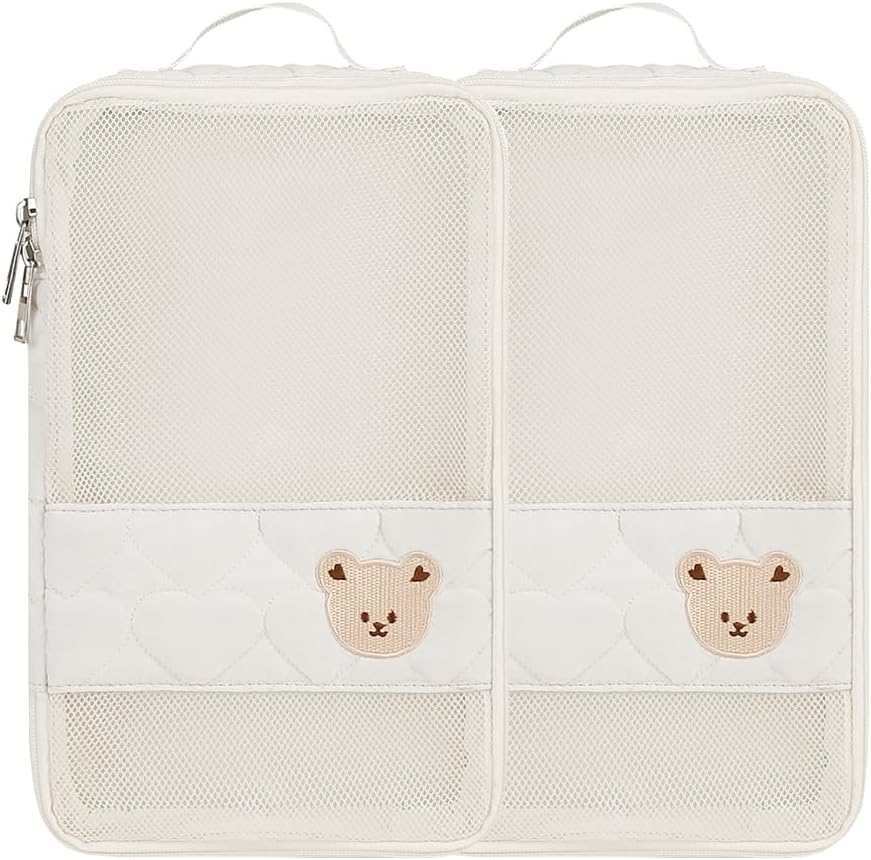 Baby Diaper Organizer – 2 Pack Waterproof Pouches, Mesh Bag, Reusable, Washable or Cloth Diapers (White) Baby Diaper Organizer – 2 Pack Waterproof Pouches, Mesh Bag, Reusable, Washable or Cloth Diapers (White)